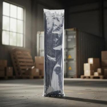 Imagem de Abraçadeira de nylon 40cm x 4,8mm preta para fixação  pacote com 50 un