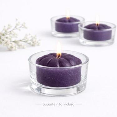 Imagem de Vela Roxa Rechaud  Uso Espiritual, Decoração e Aromatizadores - Estrel