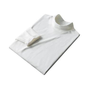 Imagem de Camiseta Masculina De Inverno Quente Com Gola Alta, Manga Longa, Ajust