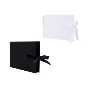 Imagem de Álbum De Scrapbook Preto Durável Em Papel Craft Para Presentes De Aniv