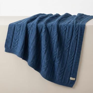 Imagem de Manta Trico Sofa Decorativa 150x90cm Usufruto Tricot c003 Cor:BLUE