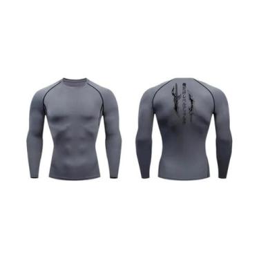Imagem de Camiseta Masculina De Compressão De Secagem Rápida Com Estampa Dagger 