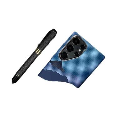 Imagem de Capa Magsafe De Fibra De Carbono Com Textura Kevlar Para Samsung S25 S