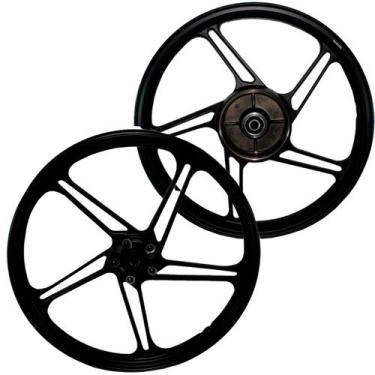 Imagem de Par de rodas de alumínio liga leve freio a disco CG150 CG160 Fan Titan