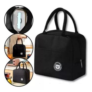 Imagem de Lancheira Térmica Bolsa Marmita Lanches e Alimentos - M Imports, Preto