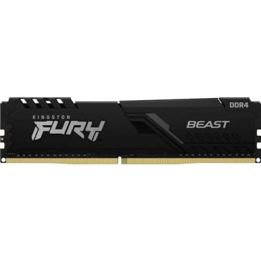 Imagem de KF432C16BB/16 - Memória de 16GB DIMM DDR4 3200Mhz FURY Beast 1,35V 1Rx8 288 pinos para desktop/gamers, Preto