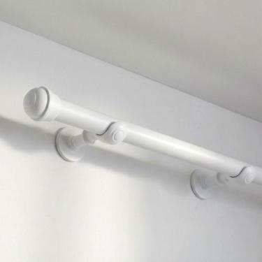 Imagem de Kit Varão para Cortina 19mm Fino ou 28mm Grosso com Ponteiras Bastão p