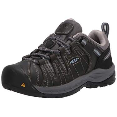 Imagem de T nis feminino Keen Utility Flint II de bico baixo macio antiderrapante para trabalho, Steel Grey/Paloma, 5.5