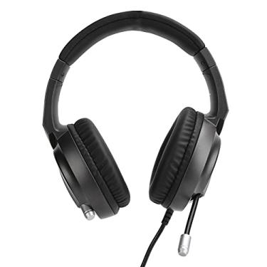 Imagem de Vbestlife Fones de ouvido, fone de ouvido com fio Over-Ear 7.1 Som Surround Cancelamento de ruído Fone de ouvido para jogos RGB Light Immersive Headphone com microfone para PC Gaming Laptop(preto)