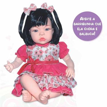 Imagem de Boneca Interativa - Baby Kiss - Chora e Balbucia - Morena - Sid-Nyl