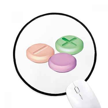 Imagem de DIYthinker Pill Health Care Products Padrão Mouse Pad Desktop Office Tapete Redondo para Computador