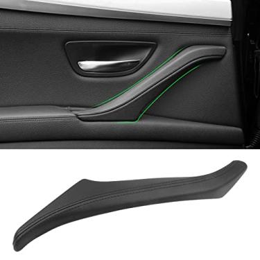 Imagem de Jaronx Compatível com BMW Série 5 F10 F11 Tampa externa de maçanetas de porta de couro do passageiro traseiro esquerdo compatível com BMW 520 523 525 528 535 2010-2016