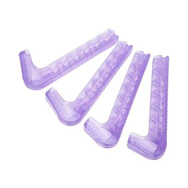 Imagem de Protetores de Patins, Capas de Lâmina de Patins de Gelo, Design de Mola, Material de Silicone Ajustável, Peso Leve para Patins de Gelo (Roxo)