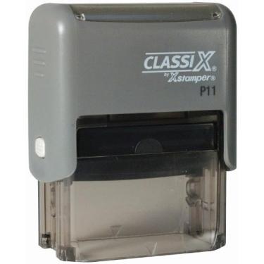 Imagem de Novo carimbo de borracha Xstamper Classix P11 personalizado apenas para depósito
