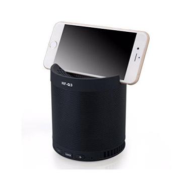 Imagem de Caixa de som Bluetooth USB SD Aux MP3 com suporte para celular NewBlack Preta