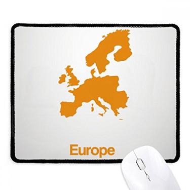 Imagem de Tapete de borracha para jogos com estampa de mapa amarelo da Europa