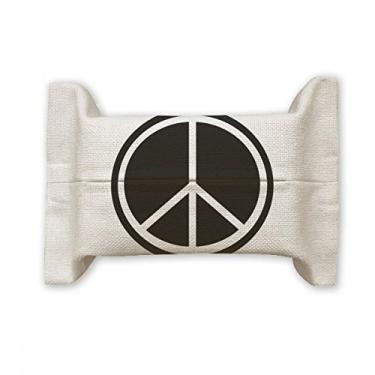 Imagem de Bolsa de linho de algodão com estampa nuclear anti-guerra com símbolo da paz