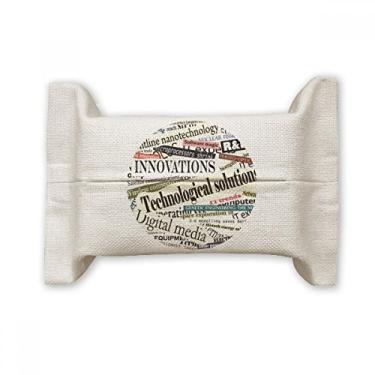 Imagem de Bolsa de linho de algodão com estampa de veias de texto