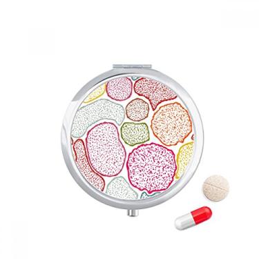 Imagem de Estojo de comprimidos biológicos com estrutura de células de microscópio colorido, caixa de armazenamento de remédios