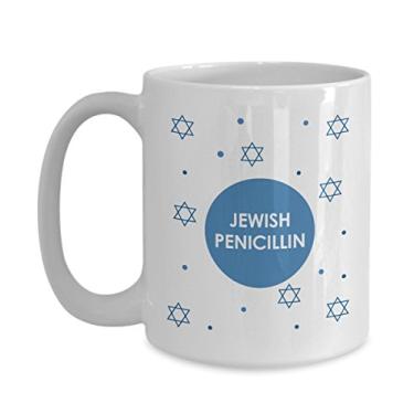 Imagem de Caneca de penicilina judaica – Caneca de café – Ideia de presente judaico – Presentes de mordaça judaica