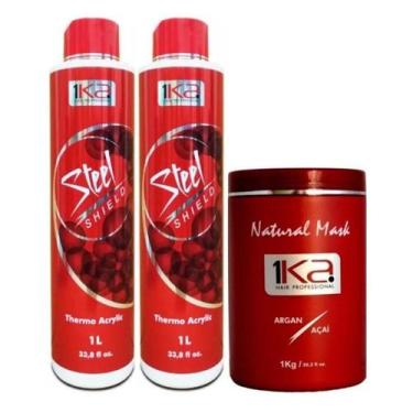 Imagem de 2 Progressiva 1Ka Steel Shield 1L E 1Ka Natural Mask 1Kg. - 1Ka Hair P