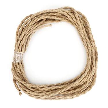 Imagem de Corda De Cânhamo Vintage Sluffs, Par Trançado, Cabo De Fio DIY, Acessórios Para Lustre, Lâmpada Coberta De Tecido, Projeto De Corda Trançada(3M)