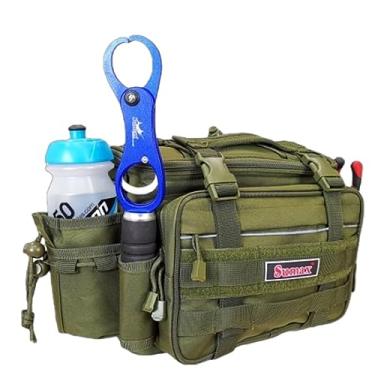 Imagem de BOLSA DE PESCA PORTA APETRECHOS ISCA ARTIFICIAL CARRETILHAS SUMAX SM-1821 C/ 2 ESTOJOS VERDE