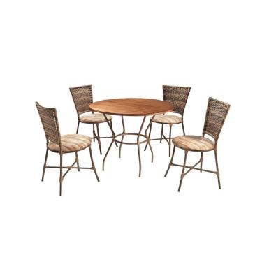 Imagem de Conjunto 4 Cadeiras 1 Mesa Madeira Green Art & Luxo Carvalho