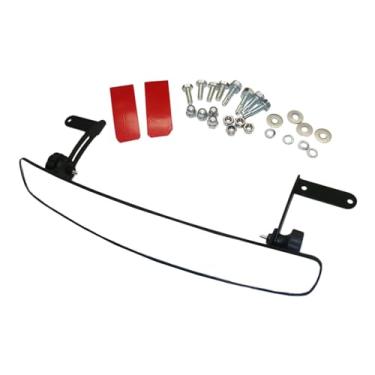 Imagem de menolana Carrinho de golfe preto, espelho retrovisor, espelho retrovisor panorâmico de carrinho de golfe, substituição de 42.5cm x 7cm, espelho convexo para