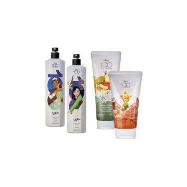 Imagem de Combo Sophie Disney100: Kit Duo Colônia Infantil Sophie 2x50ml + Sabonete Infantil em Calda 200ml + Gel Fixador Infantil Glitter 120g