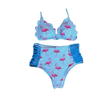 Imagem de Biquíni Cortininha Hot Pant Flamingo Com Tiras Laterais