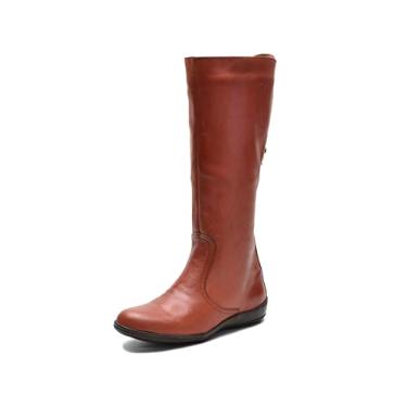 Imagem de Bota feminina Montaria em couro 207 CLA pinhao Cor:Marrom;Tamanho:33;Genero:Feminino