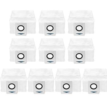 Imagem de Pacote com 10 sacos de substituição para aspirador de pó compatíveis com ECOVACS DEEBOT X1 Omni / X1 TURBO Robot Vacuum Dust Bags Accessories Parts