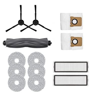 Imagem de HMHAMA Escovas principais laterais escova esfregona almofadas de pano saco de poeira filtros peças de reposição serve para Dreame S10/x10/B101CN/Dreame Bot L10s Ultra/L10s Pro Robot Vacuum
