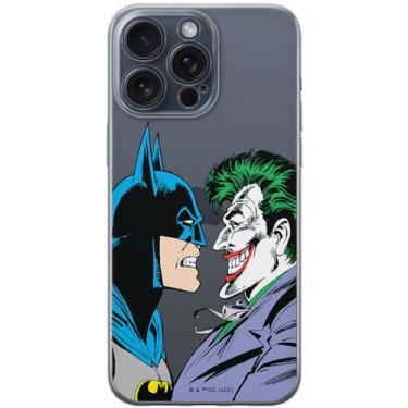 Imagem de ERT GROUP Capa de celular para iPhone 15 PRO MAX Original e oficialmente licenciada DC padrão Batman & Coringa 005 perfeitamente adaptada à forma do celular, parcialmente transparente