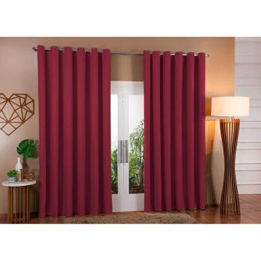 Imagem de Cortina Blackout Em Tecido Corta Luz 7,00 X 2,80 Sala E Quarto Vinho