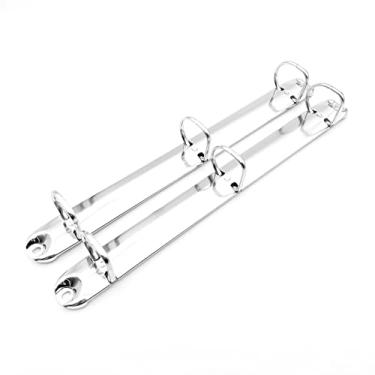 Imagem de Shuokecrafts Pacote com 2 unidades, 3 anéis D, mecanismo de fichário sem gatilho, tamanho da folha A4, sem impulsionadores (largura da base de 25 mm)