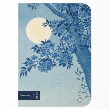 Imagem de Caderno sem Pauta A5 - Capa Flexível 80 Páginas 20x14cm - Blossoming Cherry on a Moonlit Night