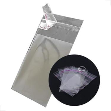 Imagem de 1000 Unidades Saquinho Saco Adesivado 6,5x9 Incolor Bijuteria Plastico