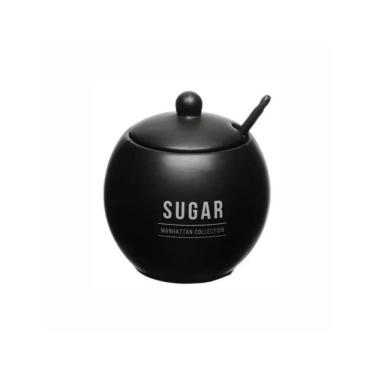 Imagem de Açucareiro Em Porcelana Manhattan Preto 350ml Haüskraft