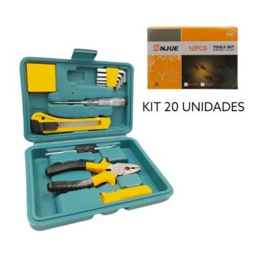 Imagem de Kit Ferramentas Jogo 12 Peças Com Maleta 8012E Kit 20 Unidades - Kingl