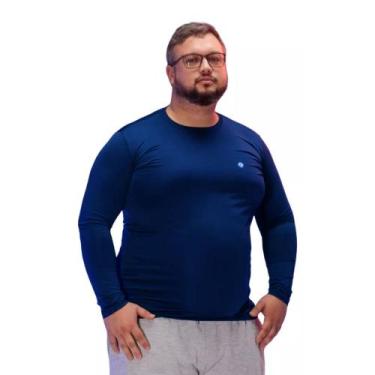Imagem de Blusa Térmica Masculina Plus Size Uv50+ Segunda Pele Proteção Solar - 