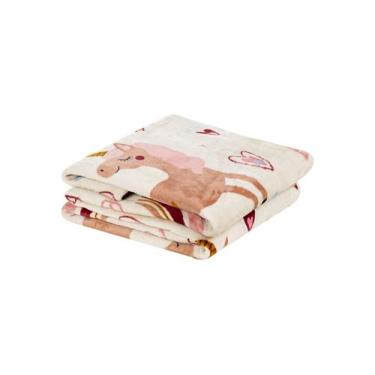 Imagem de Manta Felpuda Coberta Kids Soft Solteiro Infantil Unicórnio - Nathalia