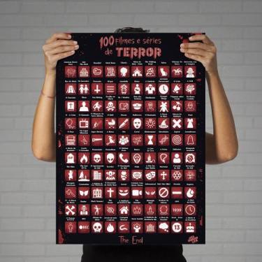 Imagem de Pôster Raspadinha 100 Filmes e Séries de Terror  Guia de Maratona de H