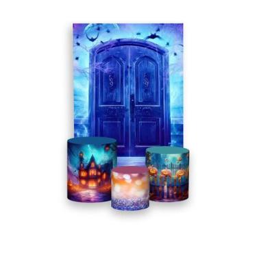 Imagem de Painel De Festa Vertical 1,50 x 2,20 + Trio De Capas Cilindro - Hallow