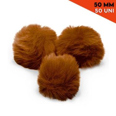 Imagem de Pompom - Pelúcia 50 Mm - 50 Unidades - Marrom Havana - Nº: 290 - Nybc