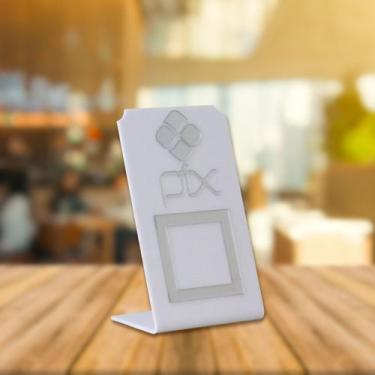 Imagem de Placa Pix Para Pagamento QR Code Em Acrílico - LM Balcoes,  Branco com