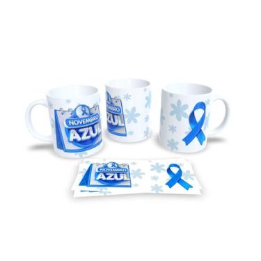 Imagem de Canecas Branca de Porcelana Personalizadas Novembro Azul - Estampa Sub