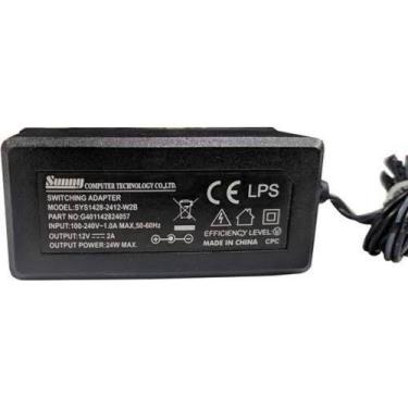 Imagem de Kit com 50 unidades - Fonte de Alimentação 12V 2,0Amp - Sunny, Bivolt