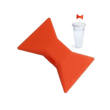 Imagem de Pixie Tip Ponta de canudo antienvelhecimento de silicone antirugas confortável para canudos reutilizáveis vermelho - tamanho grande